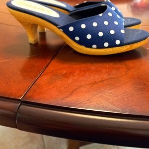 Navy Blue Polka Dot Heels